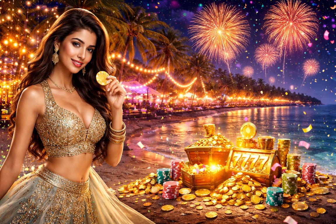 Mobile app interface showing casino games Bollywood themed